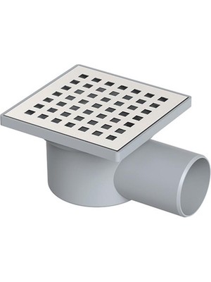 MaxiFlow Yer Sifon Lıne Ø40 10*10CM Pas.ızgara Yan