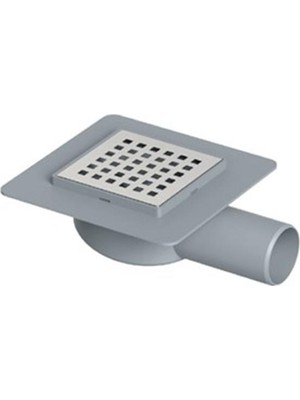 MaxiFlow Yer Sifon Midi Ø50 10*10 cm Paslanmaz Izgara Yan