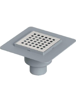 MaxiFlow Yer Sifon Midi Ø50 10*10CM Pas.ızgara Alt