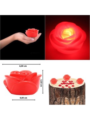 Pazarella Led Işıklı Gül Romantik Gül