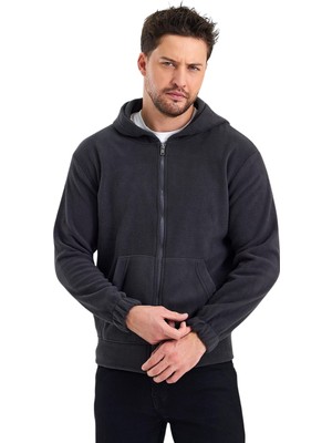 Yakamor Erkek Polar Fermuarlı Kolu Lastikli Sweat