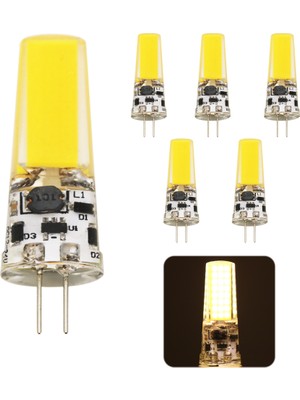 5 Adet 12 Volt 9 Watt G4 LED Ampül Sarı Işık (Gün Işığı)