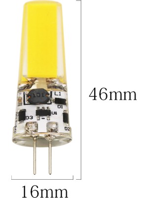 5 Adet 12 Volt 9 Watt G4 LED Ampül Sarı Işık (Gün Işığı)