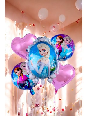 VibeHome 1 Adet Frozen Temalı Folyo Balon - Doğum Günü Parti ve Eğlenceli Etkinlikler Için