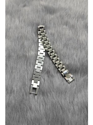 Chavin Çelik 10 mm Silver Parlak Taşlı  Erkek Bileklik EV58BY