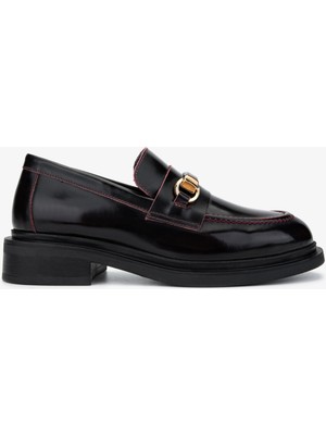 Valmenti Kadın Bordo Loafer Ayakkabı 858 01 Bn Ayk SK24-25 Bordo Acma