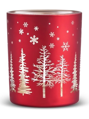 Karaca New Year Yılbaşı Oren Cam Mumluk Kırmzı 6 X 7 Cm