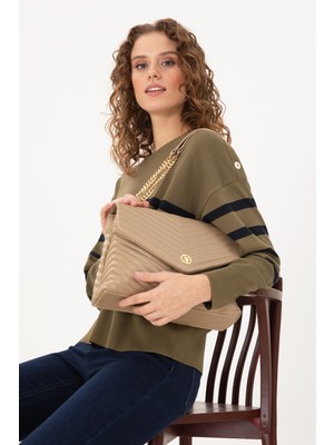 U.S. Polo Assn. Kadın Vizon Zincir Askılı Kol Çantası 50300325-VR052