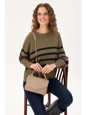 U.S. Polo Assn. Kadın Vizon Zincir Askılı Kol Çantası 50300326-VR052