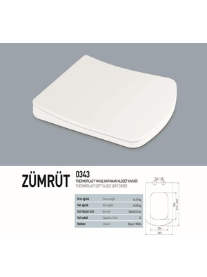 Nkp Klozet Kapağı Yvş.üst.sık.(Ther.zümrüt)