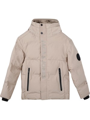 Jack & Jones Jack Jones Jcoalpha Puffer Jnr Çocuk Günlük Mont 12262162-CROCKERY Krem