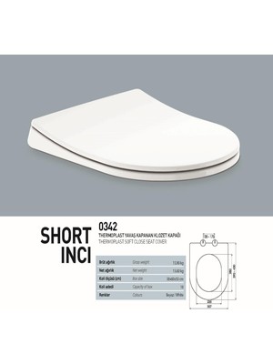 Klozet Kapağı Yvş.üst.sık.(Ther.inci Short)