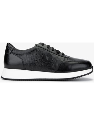 Valmenti Erkek  Deri Siyah Sneakers & Spor Ayakkabı 537 3567 Erk Ayk SK24-25 Sıyah