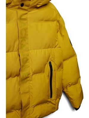 Jack & Jones Jack Jones Jcoalpha Puffer Jnr Çocuk Günlük Mont 12262162-GOLDEN-PALM Sarı