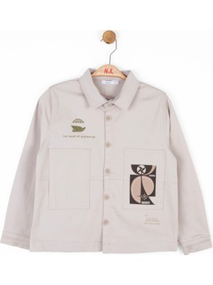 Nk Kids 47319 Erkek Çocuk Bej Sarmal Gömlek