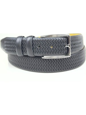 RSE Leather Goods Rse Leather Goods Deri Erkek Kemer - Desenli - 3,5 cm