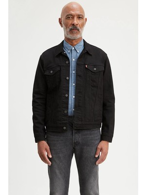 Levi's Erkek Trucker Jacket Siyah Normal Düz Denim Ceket A9431-0002