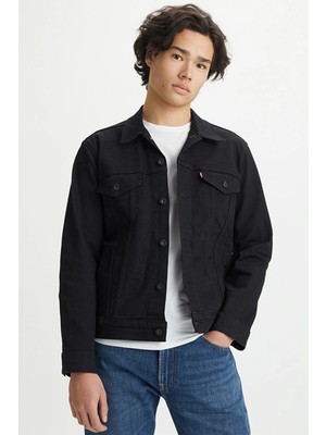 Levi's Erkek Trucker Jacket Siyah Normal Düz Denim Ceket A9431-0002