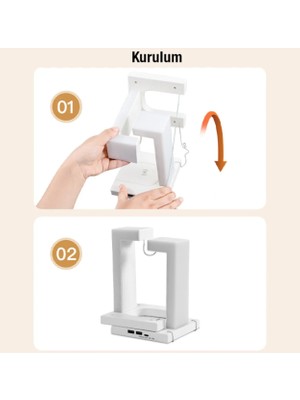 Qasul Çalışma Masası Aydınlatma Göz Korumalı Okuma Işığı Gece Lambası Şarj Standı