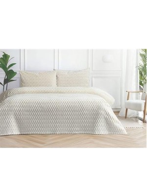 Merinos Sign 3 Parça Battaniye Seti - Kemik