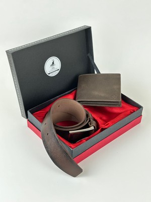 RSE Leather Goods Rse Leather Goodserkek  Deri Kemer Cüzdan Anahtarlık Set - 3'lü Set