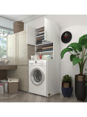 Kenz Life  çamaşır makinesi dolabı hayzum byz 180x066x55 banyo kiler