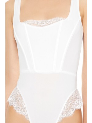 Forever 21 Dantelli Tanga Bodysuit