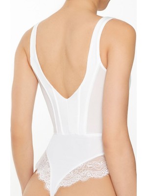 Forever 21 Dantelli Tanga Bodysuit