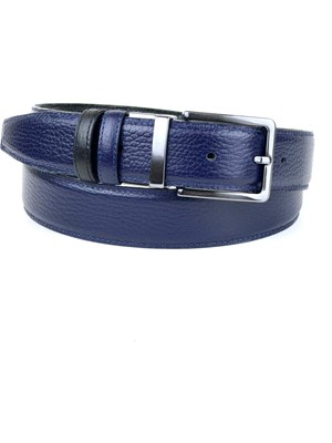 RSE Leather Goods Deri Çift Taraflı 3,5 cm Kemer - Taba/siyah