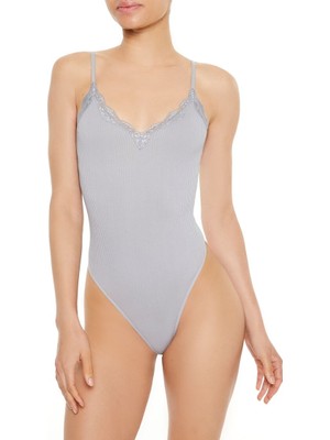 Forever 21 Dikişsiz Dantelli Bodysuit