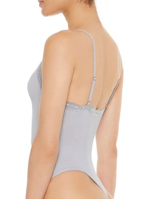 Forever 21 Dikişsiz Dantelli Bodysuit