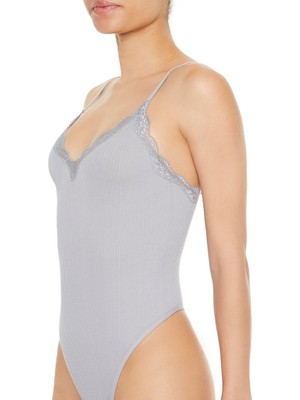 Forever 21 Dikişsiz Dantelli Bodysuit