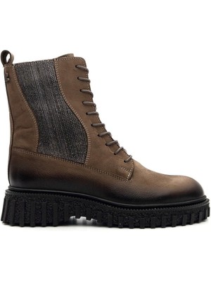 Venüs 2452606K Kadın  Deri Kalın Taban Kısa Postal Bot