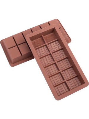 Silicolife Dubai Çikolatası Kalıbı 2'li Set, Silikon Çikolata Kalıbı 2 Adet (18 x 8 x 2  cm )