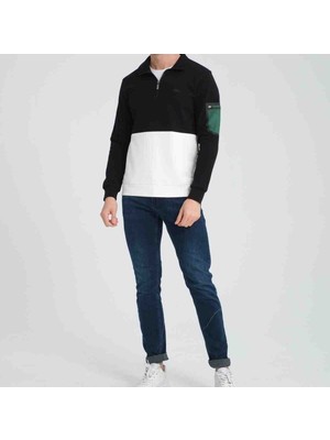 Lacoste Grafik Renkli Regular Fit Fermuar Yaka