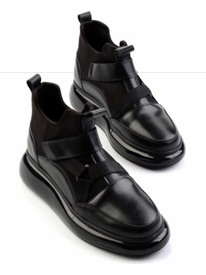 Bambi Siyah  Deri Erkek Bot & Bootie E02194021803