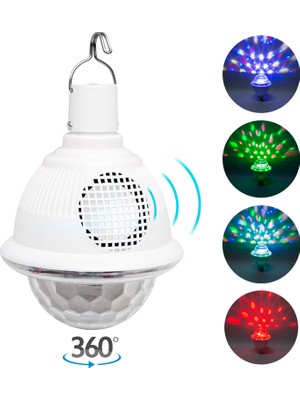 Feifei Bluetooth Destekli Animasyonlu 10 Watt Şarjlı Ufo Tip Disko Topu (4767) - Fei9291-3532