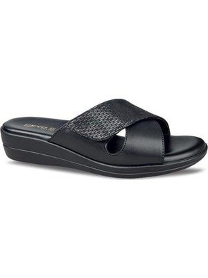 Ceyo 9863-41  Memory Foam Taban Kadın Terlik Siyah 36-40