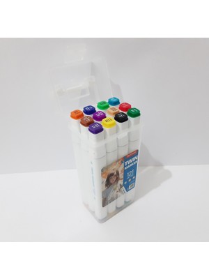 Twin 12 Li Marker Kalem 12 Renk Boyama Kalemi