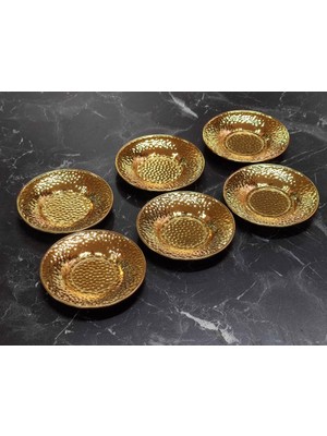 Metal Çay Tabağı Seti Şık ve Dayanıklı 6lı 12 cm