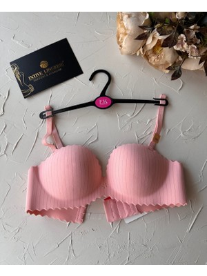 Jennie Ithal Lazer Kesim Dikişsiz Parlak Ipli El Kaplı Push-Up Sütyen -FK1204