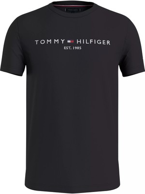 Erkek Im Core Tommy Logo T-Shirt-Siyah