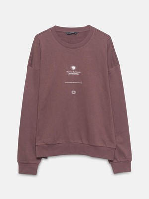 Lcw Casual Standart Kalıp Bisiklet Yaka Baskılı Erkek Kalınsweatshirt