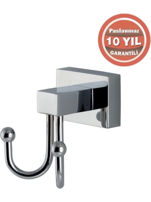 Çelik Banyo Paslanmaz Pirinç Kenzo 2’li Askılık