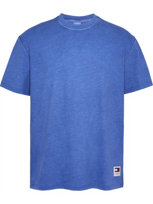 Tommy Hilfiger Erkek Klasik T-Shirt - Mavi