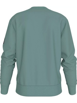 Erkek Rozetli Sweatshirt - Deniz Mavisi