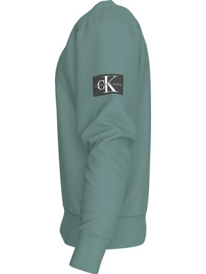 Erkek Rozetli Sweatshirt - Deniz Mavisi