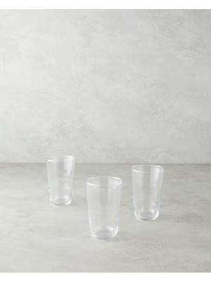 English Home Cora Cam 3'lü Bardak 400 ml Şeffaf