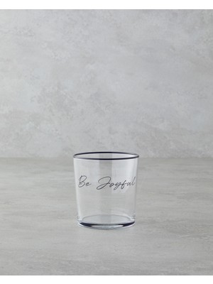 English Home Be Joyful Cam Bardak 380 ml Siyah