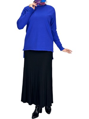 ottomanwear.com Rayonsuz Merserize Triko Tunik Saks OTW122